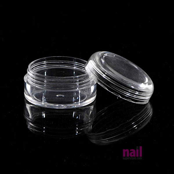 Empty Clear Plastic Jar With Lid | Medium - 0.3 oz - Each
