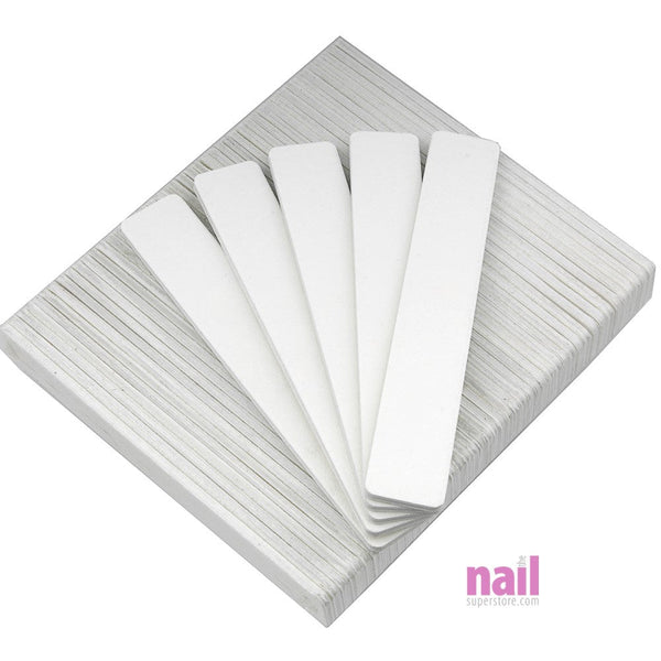 Professional Nail File 50 ct | Jumbo Size - Snow White - 80/80 Grit - Pack