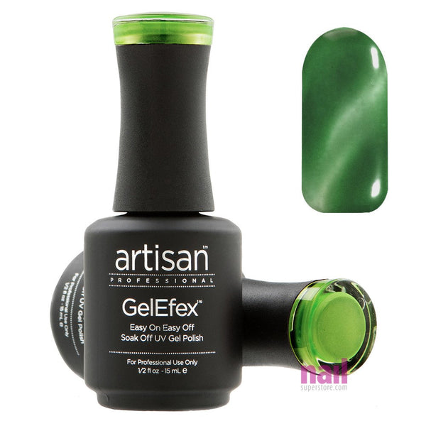 Artisan GelEfex Magnetic Cat Eye Gel Nail Polish | Green Radiance - 0.5 oz