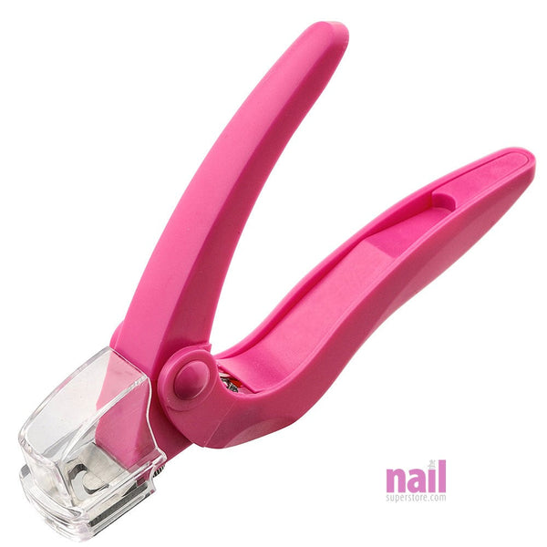 Triple Nail Tip Cutter | Straight, Round & Well Cuts - Pink - Each