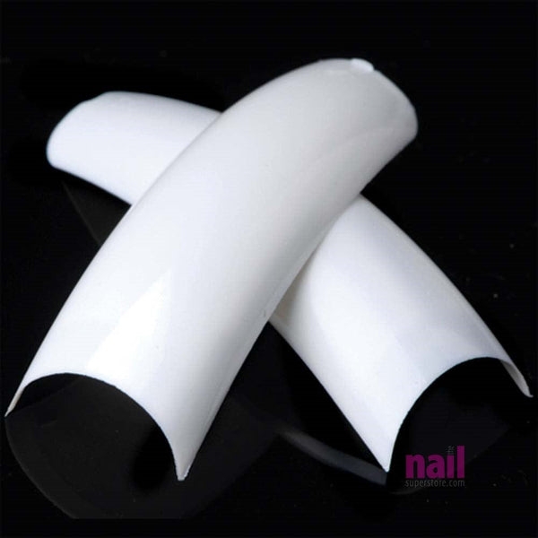 French White Nail Tip | Perfect Smile Line - Perfect Pink & White Nails - Size #0 - 50 pieces 110043 - The Nail Superstore