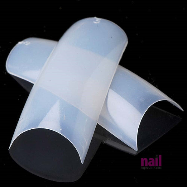 Tapered Curve Nail Tips | ABS Plastic - Natural Look - Size #01 - Pack of 50 tips 110045 - The Nail Superstore
