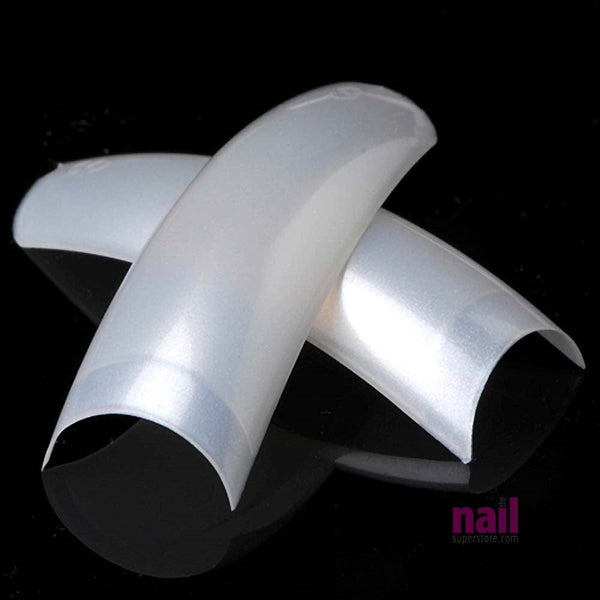 White Pearl French Nail Tip | Size #7 - Pack of 50 tips 110106 - The Nail Superstore