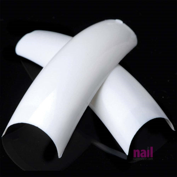 French White Nail Tip | Perfect Smile Line - Perfect Pink & White Nails - Size #2 - 50 pieces 110111 - The Nail Superstore