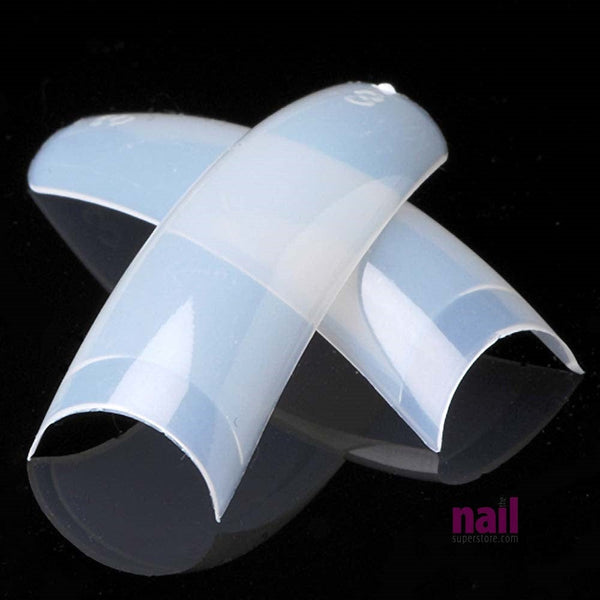 Original Natural Nail Tips | Durable - Flexible - Refill Pack - Size #1 - Pack of 500 tips 110158 - The Nail Superstore