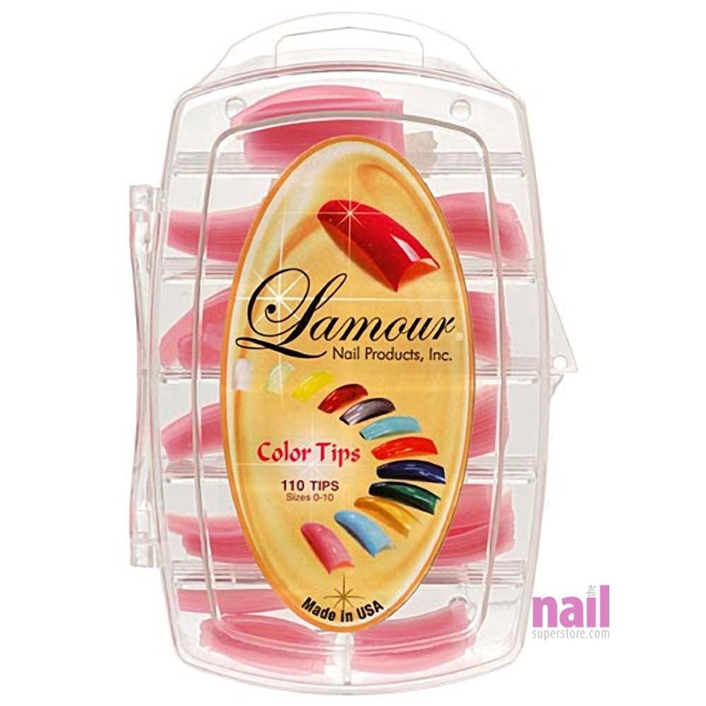 Lamour Colored Nail Tips | Glow Pink - L32 - Box of 100 tips 110254 - The Nail Superstore