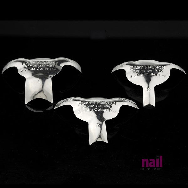ProTool EZ French Pink & White Acrylic Nail Cutter Tool | Deep C Smile Trio - Set of 3 110284 - The Nail Superstore