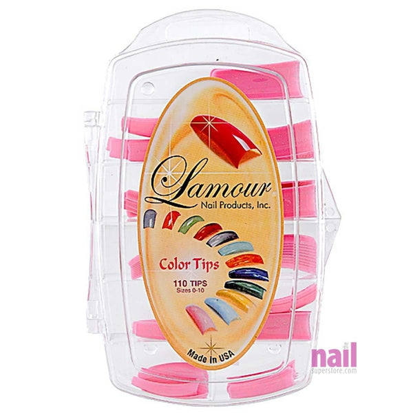 Lamour Colored Nail Tips | Sugar Pink - L38 - Box of 100 tips 110290 - The Nail Superstore