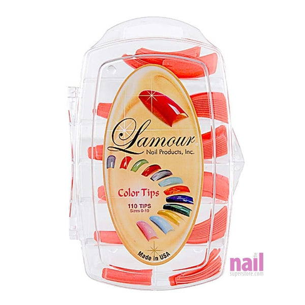 Lamour Colored Nail Tips | Metal Orange - L39 - Box of 100 tips 110292 - The Nail Superstore