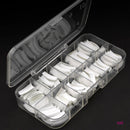US French Nail Tip with Box | Perfect White - Size #0 - #10 - 550 Tips - 550 pcs