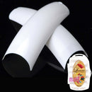 White French Nail Tips | Size #0 - #10 - Box of 100 tips