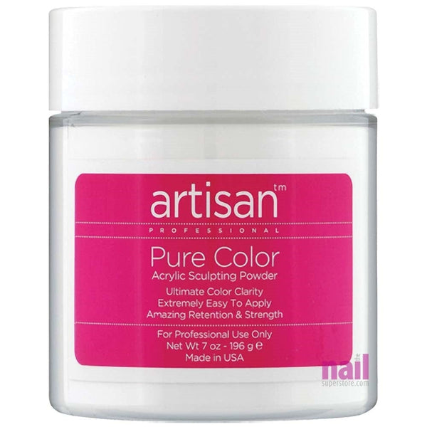 Artisan Acrylic Nail Powder | Premium White Color - Superior Color Clarity - 7 oz 119051 - The Nail Superstore