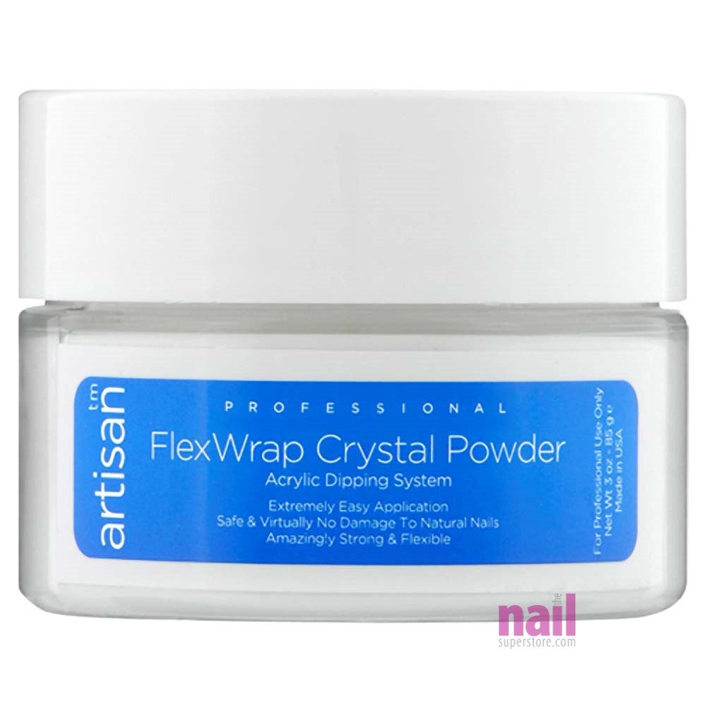 Artisan FlexWrap Crystal Clear Acrylic Dipping Powder | Bubble Free & Non Yellowing Formula - 3 oz