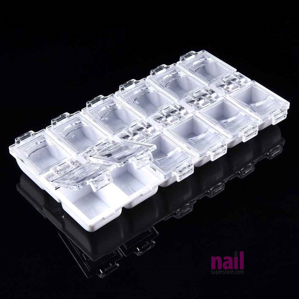 12 Grids Rhinestone Storage Box | White - Each