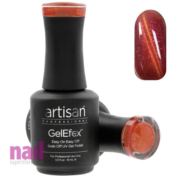 Artisan GelEfex Magnetic Cat Eye Gel Nail Polish | Red Rebel - 0.5 oz 128553 - The Nail Superstore