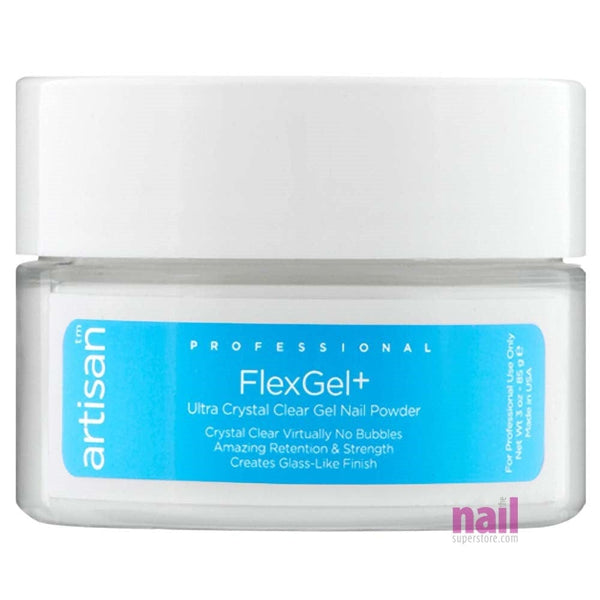 Artisan FlexGel+ Crystal Clear Gel Nail Powder | Bubble Free - 3 oz 129000 - The Nail Superstore