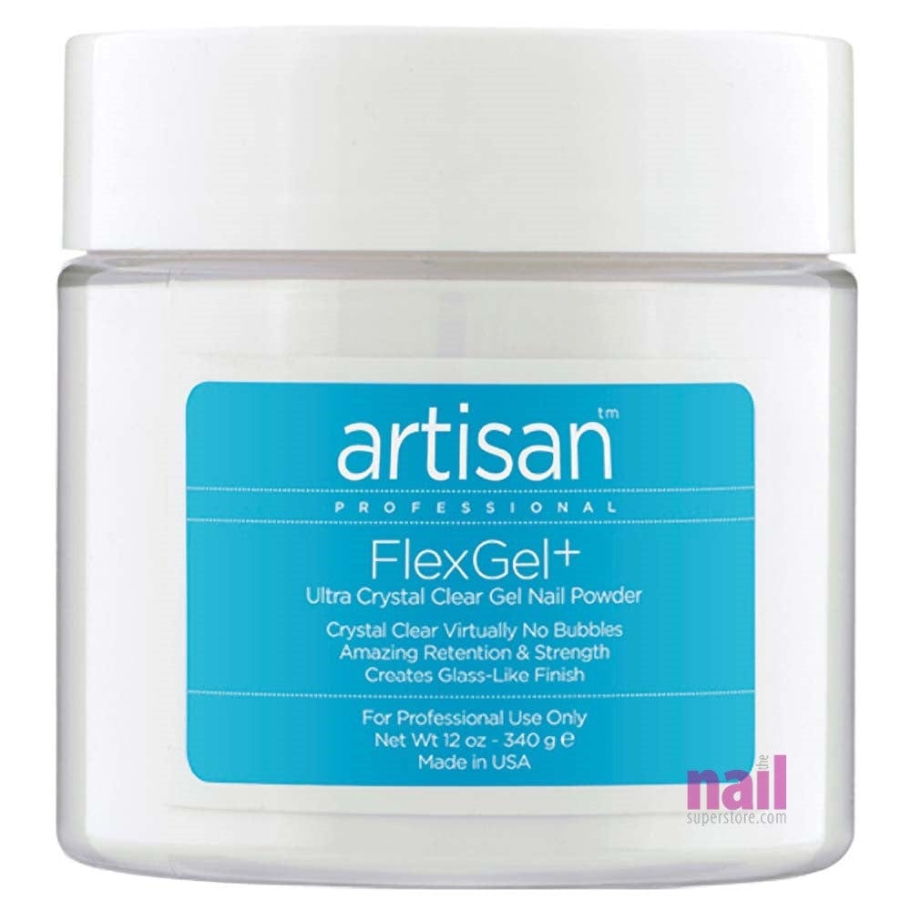Artisan FlexGel+ Crystal Clear Gel Nail Powder | Superior Clarity - 12 oz 129001 - The Nail Superstore