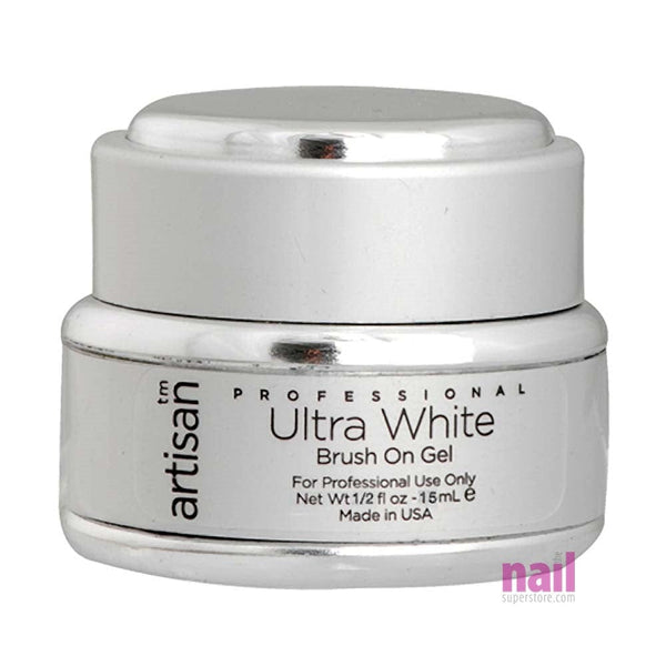 Artisan Ultra White Brush On Gel | Creates Crisp French Manicure Smile Line - 0.5 oz 129151 - The Nail Superstore