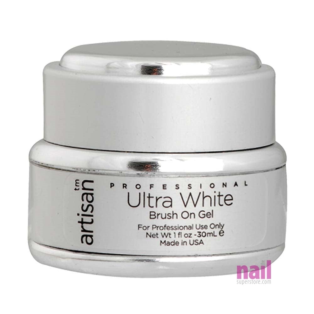 Artisan Brush On Gel | Ultra White for Perfect French Manicure Smile Line - 1 oz 129162 - The Nail Superstore