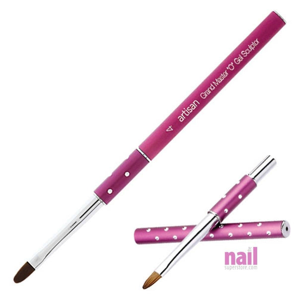 Artisan Gel Nail Brush | GrandMaster Kolinsky Series - Oval - Size #4 - Each 129302 - The Nail Superstore