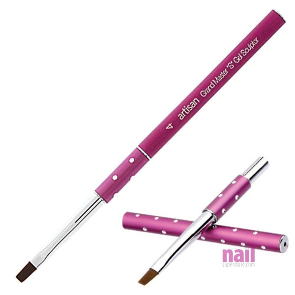 Artisan Gel Nail Brush | GrandMaster Kolinsky Series - Square - Size #4 - Each 129304 - The Nail Superstore