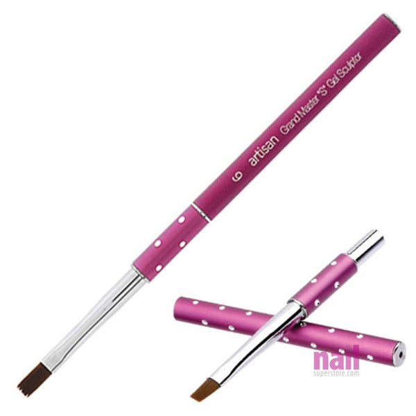 Artisan Gel Nail Brush | GrandMaster Kolinsky Series - Square - Size #6 - Each 129305 - The Nail Superstore