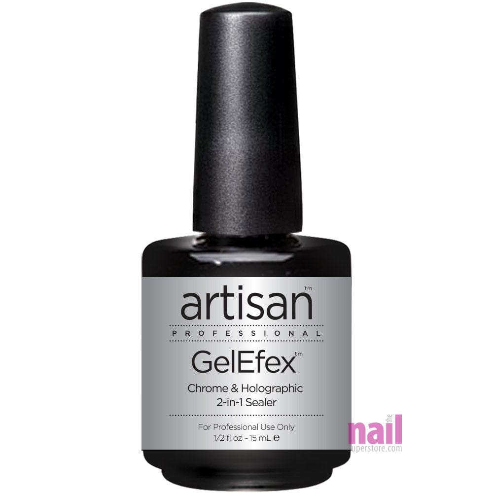 Artisan GelEfex Chrome & Holographic 2-in-1 Top & Base Coat | Seals & Intensifies Sparkle Pigments - 0.5 oz 129997 - The Nail Superstore