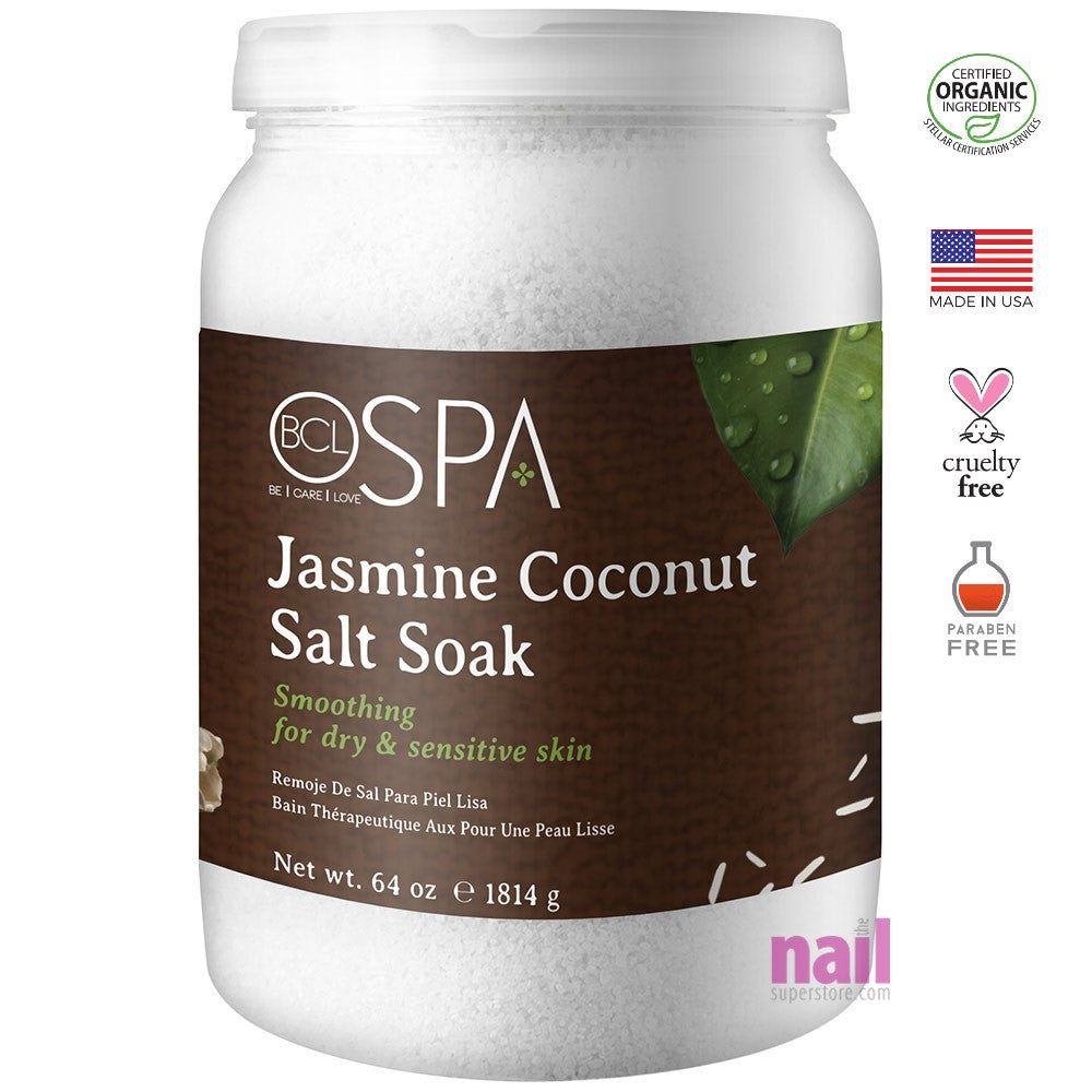 BCL Spa Pedicure Salts | Jasmine & Coconut - 64 oz