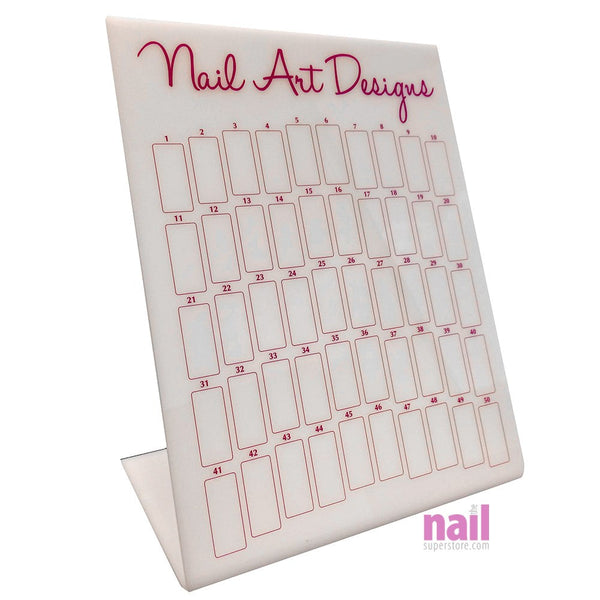 Nail Art Design Display | Clear Acrylic - Display 50 Designs - Each