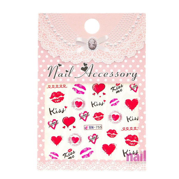 Valentine Nail Art Sticker Decal | Pack #1 - Each