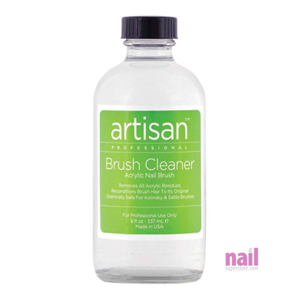 Artisan Nail Brush Cleaner | Quickly Removes Acrylic, Gel Residue & Build Up - 8 oz