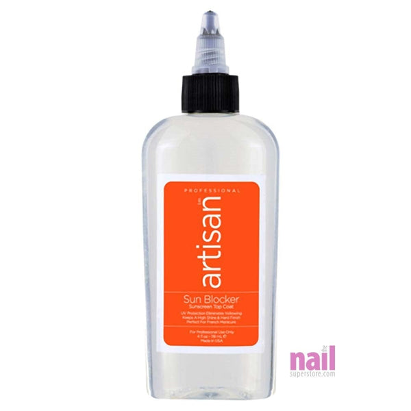 Artisan SunBlocker Sunscreen Top Coat | Superior Non Yellow Protection - 4 oz 229015 - The Nail Superstore