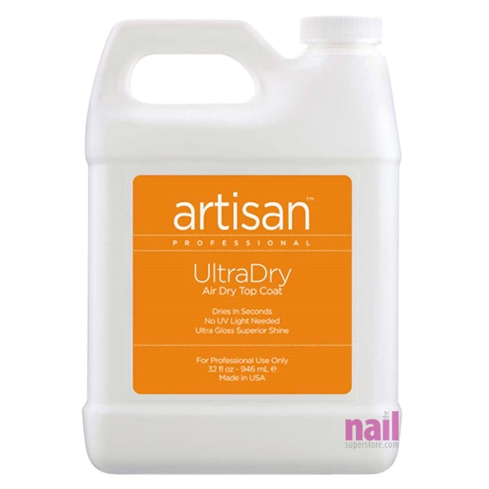 Artisan UltraDry Air Dry Top Coat | No Chip & Non Yellowing Formula - 32 oz 229025 - The Nail Superstore