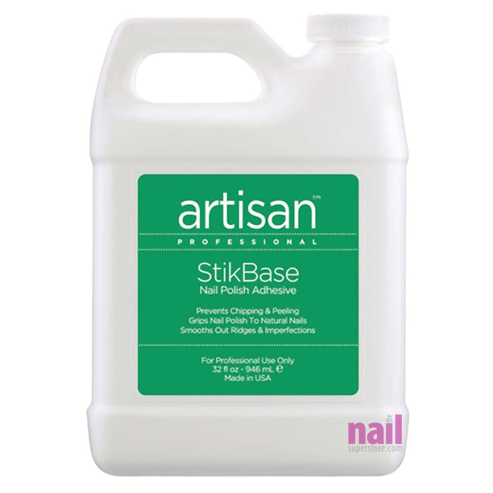 Artisan StikBase Nail Polish Adhesive | Prevents Chipping & Peeling - 32 oz 229029 - The Nail Superstore