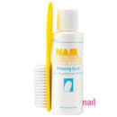 Alt Tag: Gena Nail Brite | Removes Yellow From Natural Nails - 4 Oz whitening scrub bottle with nail brush for salon natural nail yellow stain removal