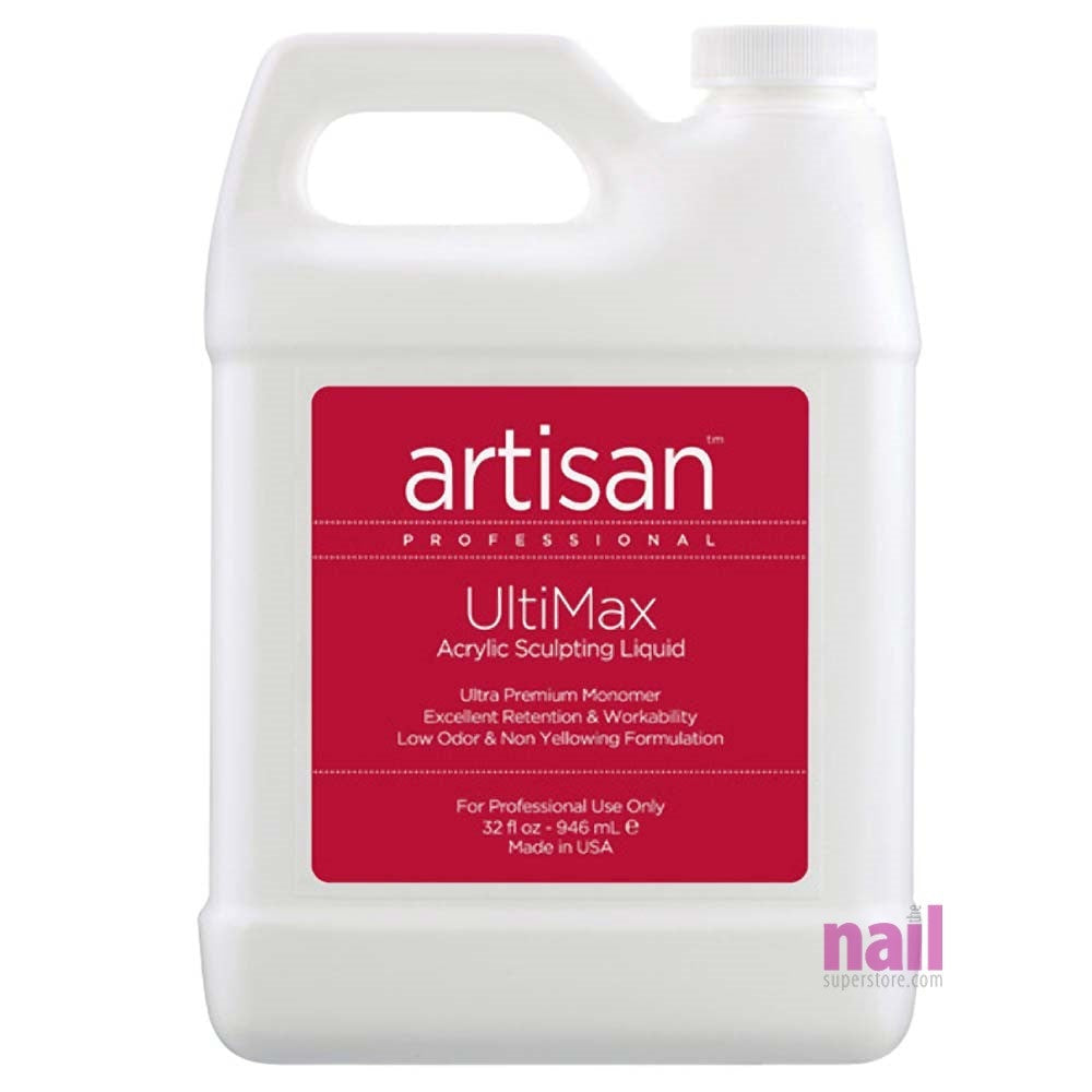 Artisan UltiMax Acrylic Nail Liquid | Quicker Setting - No Crystallization - 32 oz