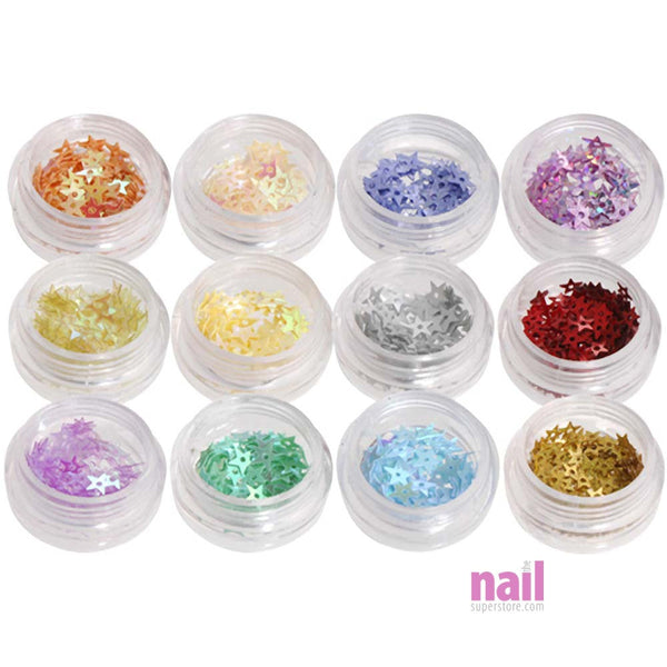 Nail Art Rhinestones Kit | Star Shape - 12 colors