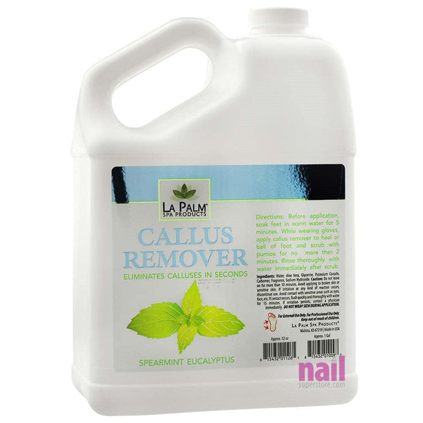 La Palm - Callus Remover | Spearmint Eucalyptus - Easy Foot Callus Treatment - Value Size - Gallon 320088 - The Nail Superstore