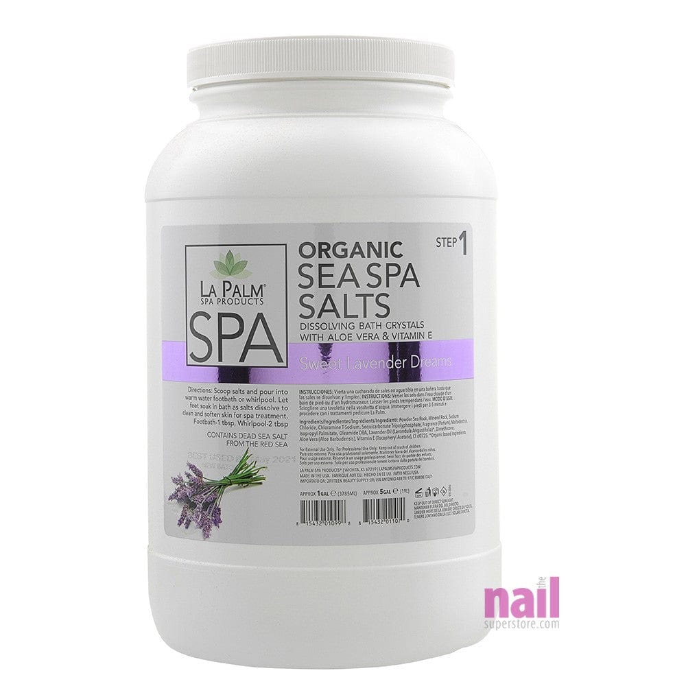 La Palm - Pedicure Sea Salts | Lavender Purple - Pro Size - Gallon 320135 - The Nail Superstore