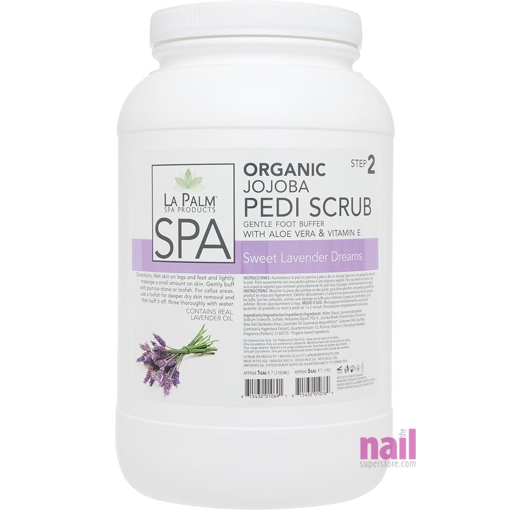 La Palm - Jojoba Pedi-Gel Scrub | Lavender - Pro Size - Gallon 320141 - The Nail Superstore