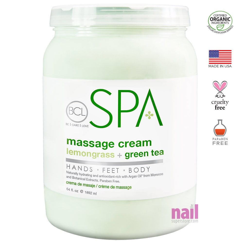 BCL Spa Body & Massage Lotion | Lemongrass & Green Tea - 64 oz 320304 - The Nail Superstore