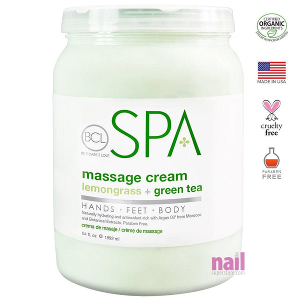 BCL Spa Body & Massage Lotion | Lemongrass & Green Tea - 64 oz 320304 - The Nail Superstore