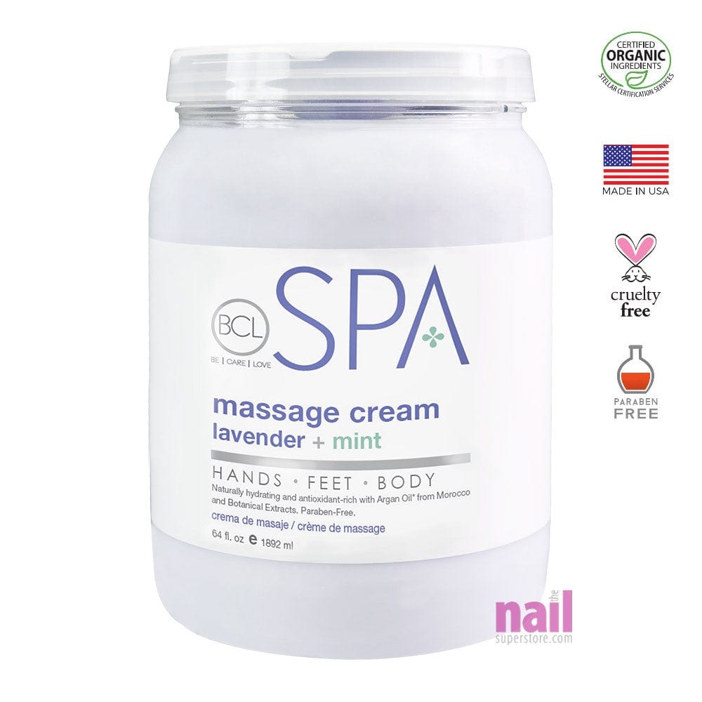 BCL Spa Body & Feet Massage Lotion | Lavender & Mint - 64 oz 320319 - The Nail Superstore
