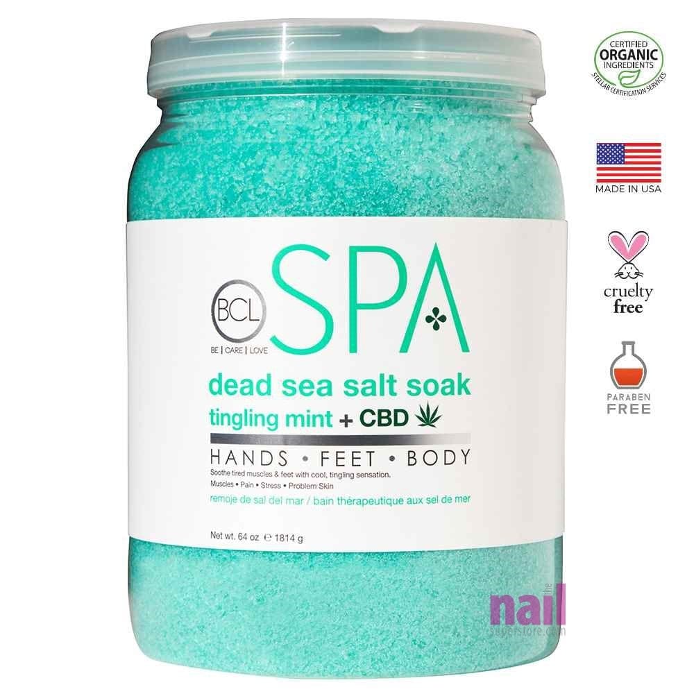 BCL Spa Pedicure Salts | Tingling Mint & CBD - 64 oz 320321 - The Nail Superstore