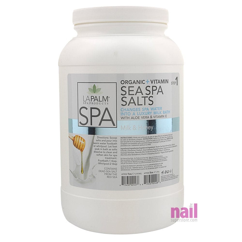 La Palm - Pedicure Sea Salts | Milk & Honey - Gallon 340052 - The Nail Superstore