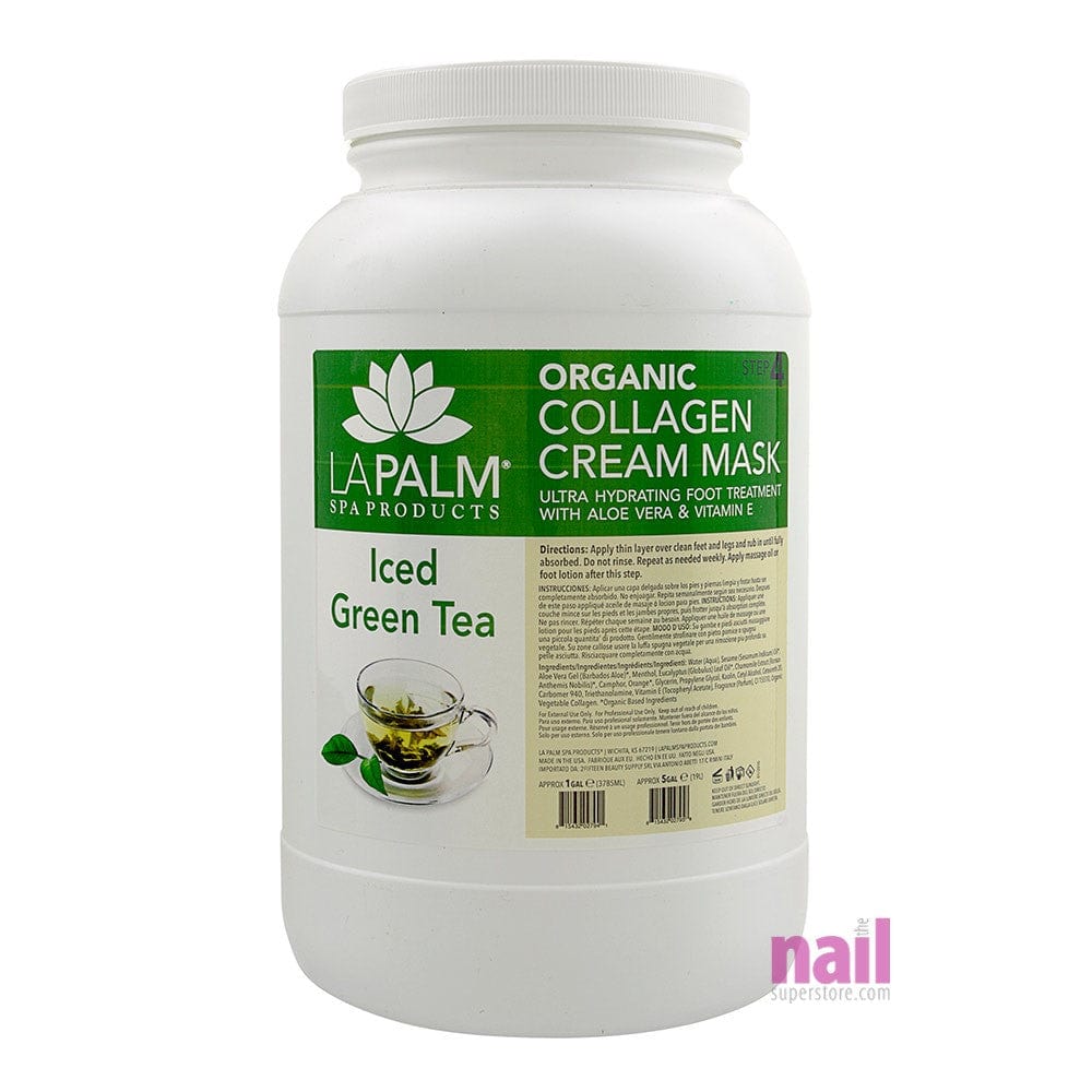 La Palm - Collagen Cream Foot Mask | Green Tea - Gallon 340058 - The Nail Superstore