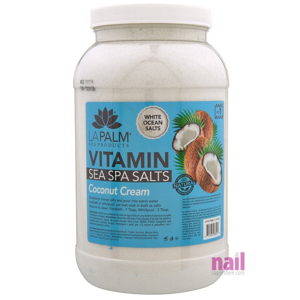 La Palm - Pedicure Sea Salts | Coconut Cream - Gallon 340066 - The Nail Superstore
