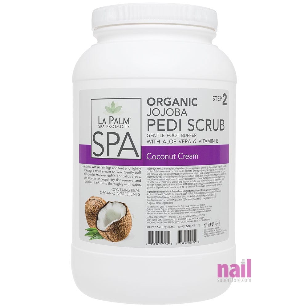 La Palm - Jojoba Pedi-Gel Scrub | Coconut Cream - Gallon 340067 - The Nail Superstore