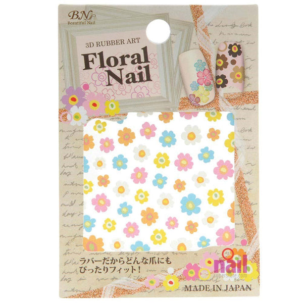 Japanese Nail Art Stickers | Brightly Colored Flowers F-7 - Each