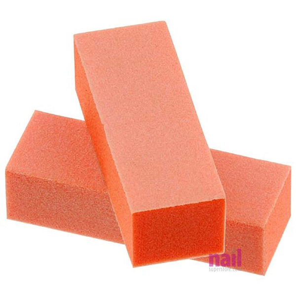 Nail Buffing Block 3-way | Orange/White - Each